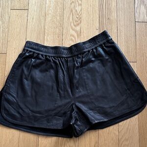 rag & bone Lamb Leather Shorts